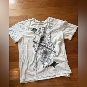 “Leclaire & Paris France” White graphic T-shirt Kowboys Brandy Melville shirt